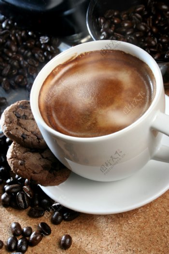 咖啡酥饼咖啡豆图片