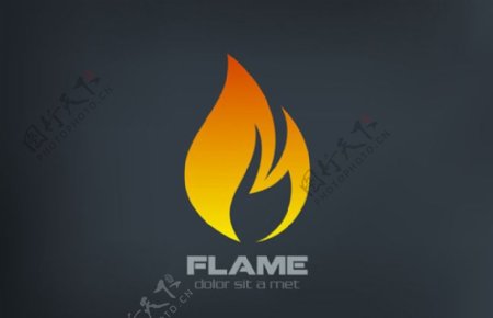 火苗火焰logo设计创意logo