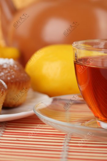 红茶柠檬蛋糕图片
