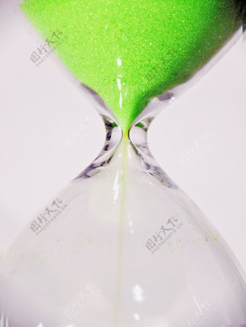 绿色沙漏计时器图片