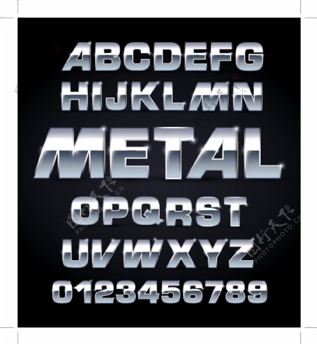 金属质感字母设计