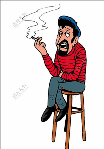 吸烟的男人图片