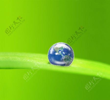 绿色背景地球图片
