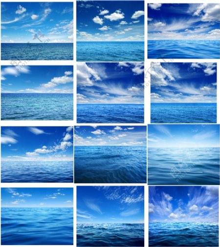 蓝天白云和大海