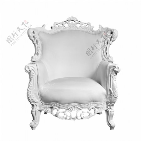 白色欧式沙发椅的黑白照片图片