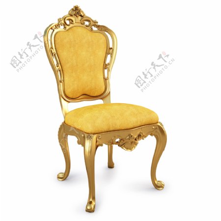 金色古典椅子图片