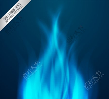 蓝色火焰背景矢量素材