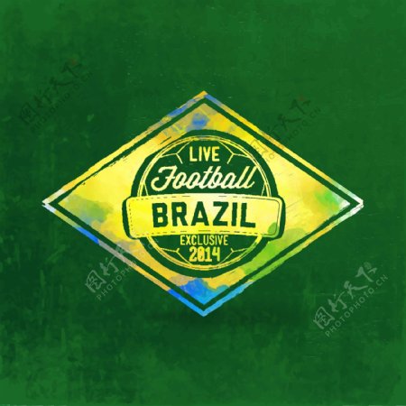 巴西世界杯晕染图案