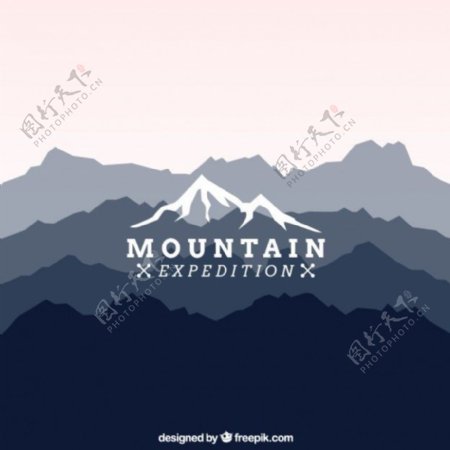 山探险的标志