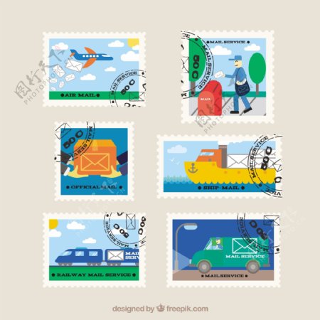邮政服务邮票