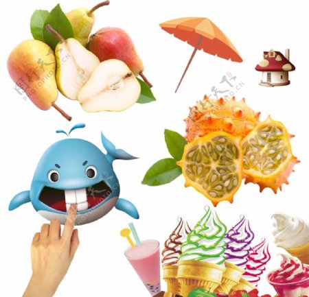 香梨冰淇淋卡通海豚