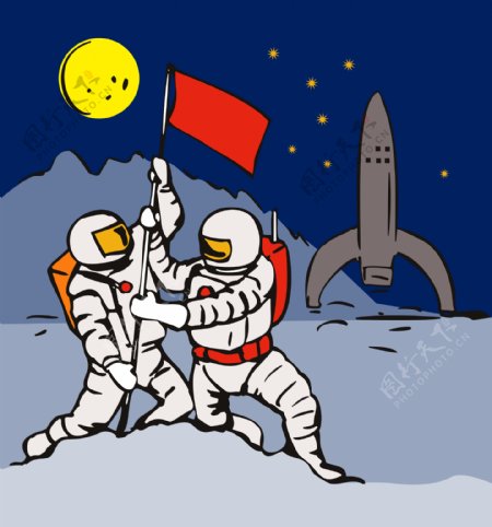 宇航员种植的旗帜