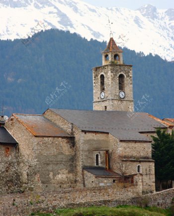 在山上的一个历史的修道院