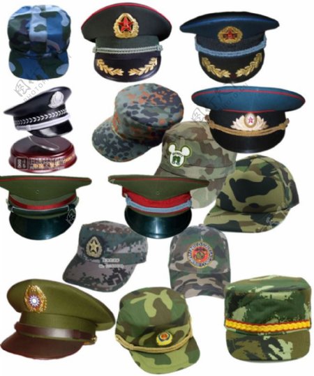 各种类型军帽