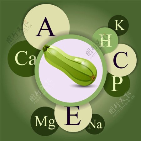 绿瓜立体圆环图片
