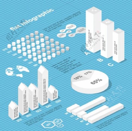 白色柱形商业信息采集设计图