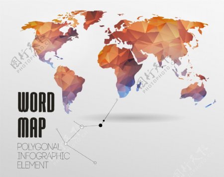 世界地图与商业图表矢量素材下载