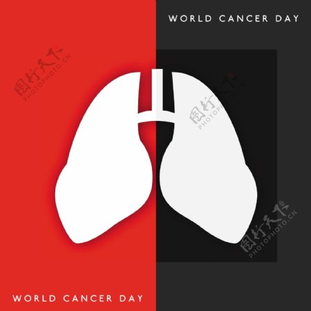 以肺为世界癌症日的背景