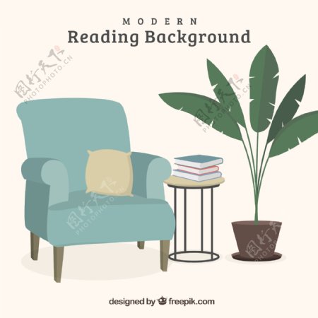 家具背景与书籍