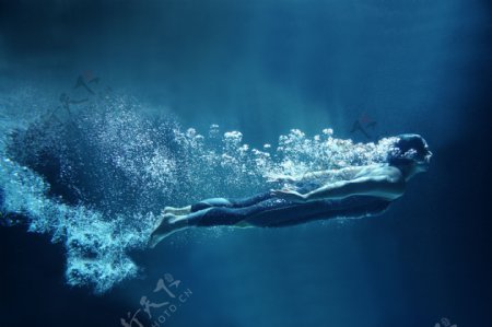 潜水的运动员图片