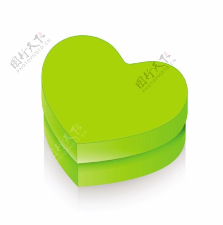 绿色情人节心形盒子