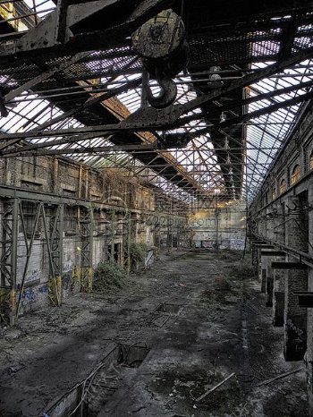 老旧的工厂废墟