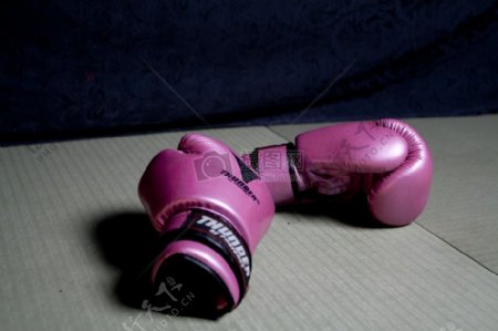 紫红色的拳击手套