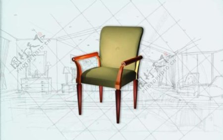 国际主义家具椅子0413D模型