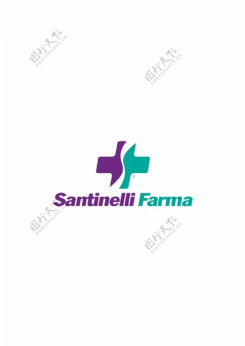 SantinelliFarmalogo设计欣赏SantinelliFarma保健组织标志下载标志设计欣赏