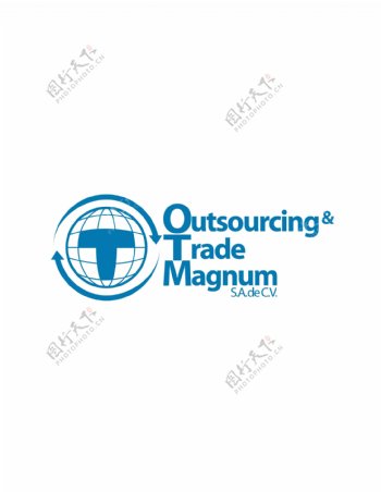 OutsourcingandTradeMagnumlogo设计欣赏OutsourcingandTradeMagnum服务行业标志下载标志设计欣赏