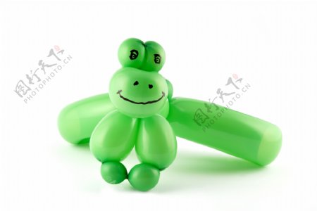 绿色气球青蛙图片