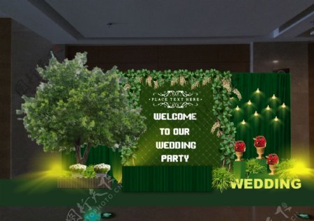 森系婚礼签到区设计
