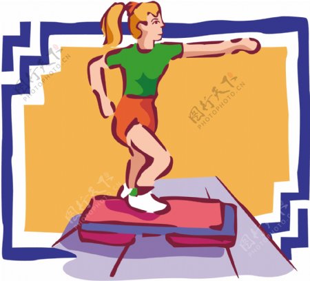 健身运动运动人物矢量素材EPS格式0003
