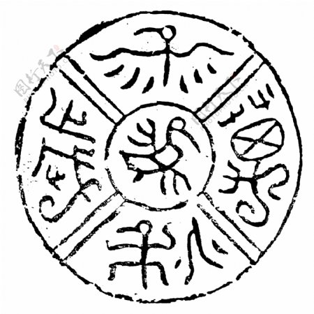 瓦当图案秦汉时期图案中国传统图案图案167