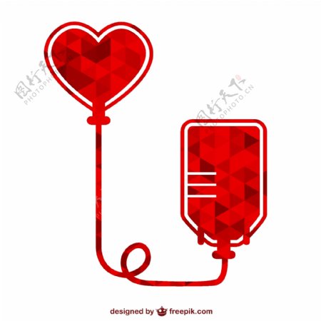 创意献血标志矢量素材