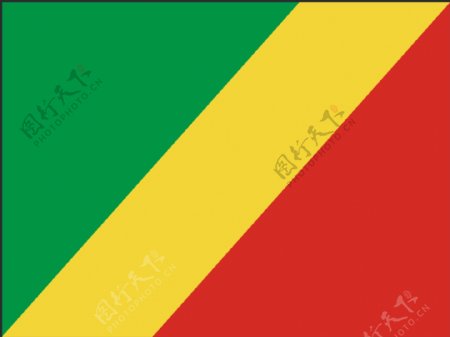 矢量刚果国旗