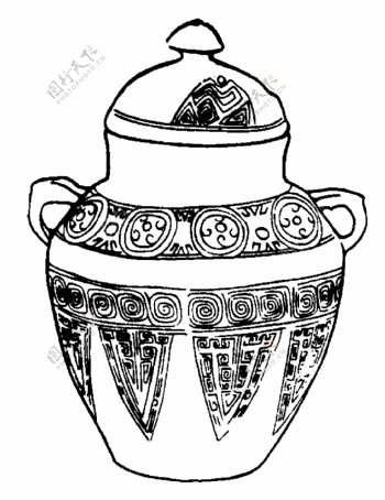 商周时代器物图案中国传统图案图案42
