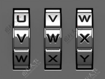 vwx英文字母密码锁滚轮图片