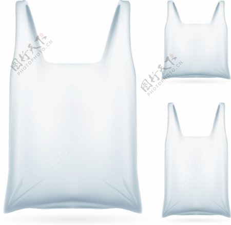 白色塑料袋设计矢量素材