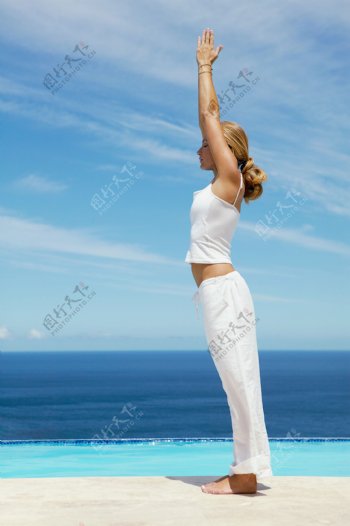 瑜珈健身美女图片