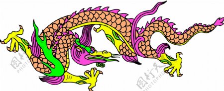 龙纹吉祥图案中国传统图案0011