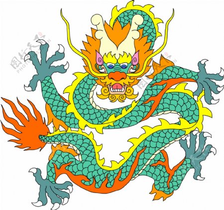 龙纹吉祥图案中国传统图案0024