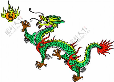龙纹吉祥图案中国传统图案0039