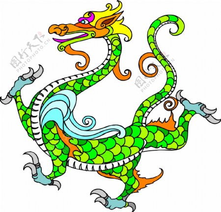 龙纹吉祥图案中国传统图案0063