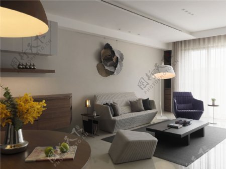 现代简约客厅茶几沙发设计图