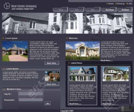 房地产中介服务商网页模板