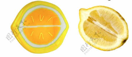 柠檬结构图与水果柠檬图片