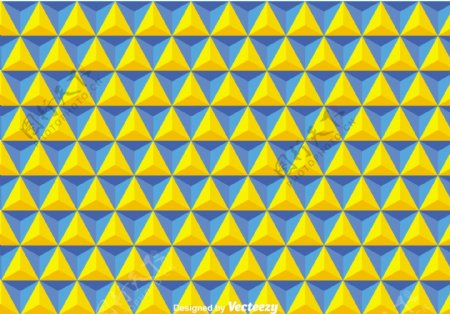 黄色和蓝色三角形背景