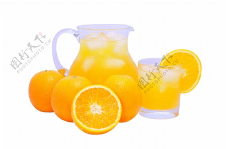 橙子与橙汁摄影图片图片