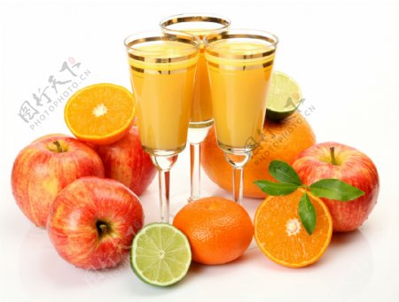 果汁与水果图片